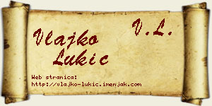 Vlajko Lukić vizit kartica